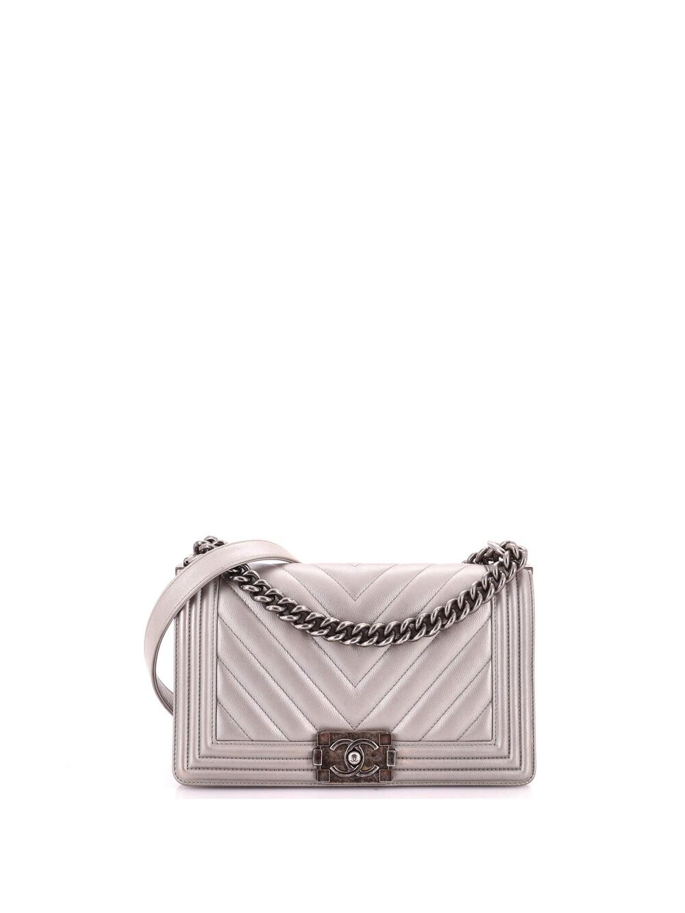 Chanel Boy Flap Bag Chevron Caviar Old #352388C49B